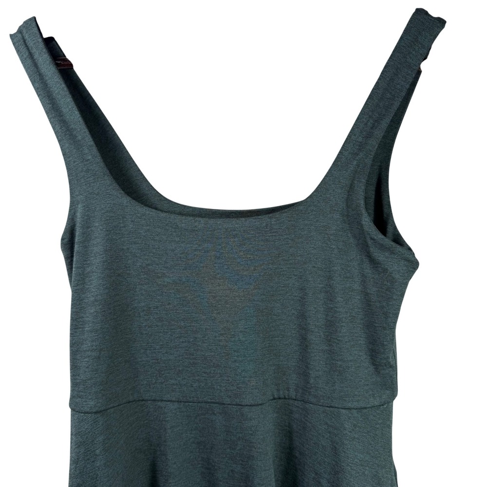 Quince Flowknit Breeze Fit & Flare Dress - Heather Green - Small - NWT - Picture 4 of 12